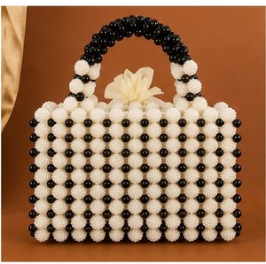 Best Selling Handcrafted Elegant Pearl Beaded <b>Clutch</b> Purse For Women <b>Wedding</b> Party Evening Handbag Available for Sale - Product Image 6