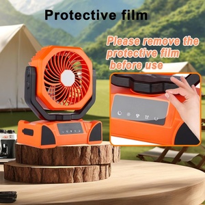 Nouveauté : Ventilateur de table pliable pour le camping, en plastique, 4 pales, écologique, avec commande tactile, USB, 20000 mAh, 15 W, lumière LED - Product Image 5