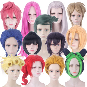 Aventura Extraña: Nalanga, Jilka, Kujo, Shulen, Trishu, Una, Diabolo, Peluca de <span class=keywords><strong>cosplay</strong></span>. - Product Image 1