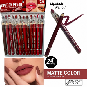 Crayon à lèvres mat chimique, waterproof, longue tenue, application fluide, logo personnalisé, lot de 12 crayons à lèvres - Product Image 2