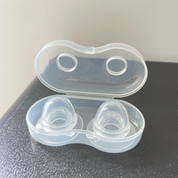Correcteurs de mamelons en silicone avec logo personnalisé, tire-lait, ventouses avec étui de transport, paires