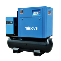 Compresseur d'air à vis rotatif électrique industriel Mikovs 300 L à 500 L Capacité intégrée 4-1 avec sécheur d'air