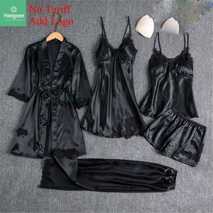 ชุดนอนผู้หญิงผ้าซาตินลายลูกไม้, ชุดนอนผ้าไหม - Product Image 6