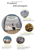 Dôme géodésique transparent en polycarbonate pour maison, chambre ou tente bulle