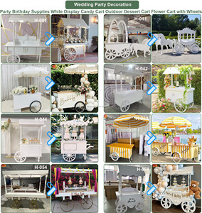 Carro de Comida Móvil LEDA con Techo de Lona, Ruedas, <span class=keywords><strong>para</strong></span> <span class=keywords><strong>Bodas</strong></span>, Fiestas, Bar de Playa, Exhibición de Eventos, Decoración <span class=keywords><strong>para</strong></span> Eventos y Fiestas - Product Image 5