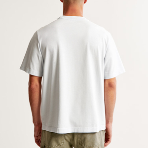 T-shirts graphiques personnalisés P6606 en gros, 100% coton, t-shirt blanc à col rond, surdimensionné, streetwear pour hommes, taille plus - Product Image 2