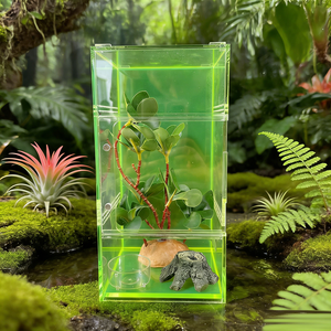 Jarrón Geométrico Grande de Acrílico con Perforaciones Magnéticas para Puerta, Soporte para Suculentas y Plantas Aéreas, Elegante Decoración de Escritorio para el Hogar - Product Image 4