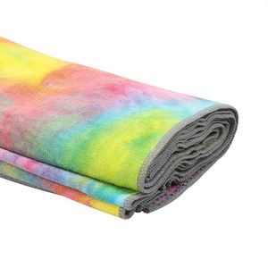 Thick Microfiber <b>Mat</b> Custom Logo Non Slip Workout Gym Yoga Towel With <b>Silicone</b> Dots - Product Image 3