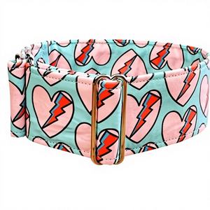 Ziggy, Collar de perro Greyhound Bowie, Collar de martingala o hebilla de deslizamiento limitado/Ziggy - Product Image 1