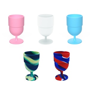 Reusable Unbreakable Portable Beer Whiskey <strong>Cups</strong> <strong>Collapsible</strong> Custom Silicone Wine Glasses <strong>Cup</strong> Tumbler for Travel Camping Picnic - Product Image 2