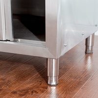 Équipement de restaurant Table de travail en acier inoxydable Table de préparation de cuisine robuste avec armoire pour la maison et l'hôtel