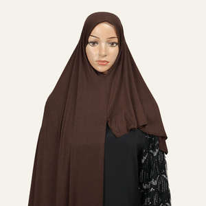 ผ้าคลุมศีรษะแบบผูกเชือก ผ้าลูกไม้ สำหรับผู้หญิงมุสลิม ปรับขนาดได้ ยืดหยุ่น ระบายอากาศดี ผ้าฝ้ายยาว - Product Image 3