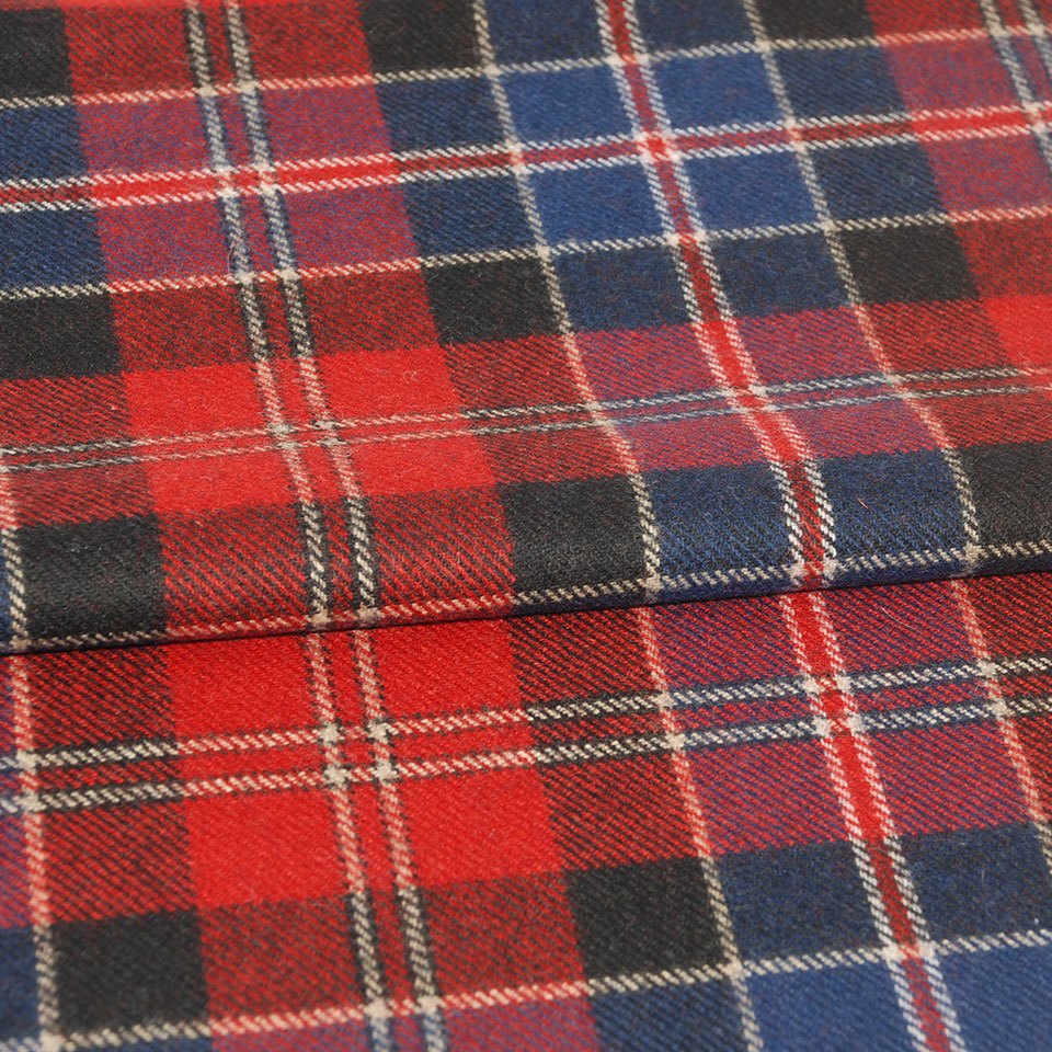 Red tartan plaid man coat cloth wool suit fabric for coats