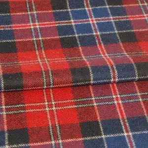 Vermelho da manta de tartan homem casaco pano de lã terno tecido para casacos