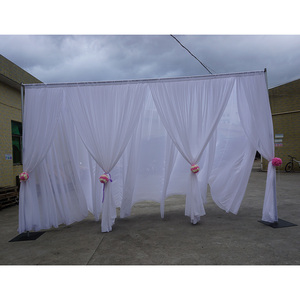 Kit de tubos y cortinas de aluminio de doble varilla para bodas al aire libre - Product Image 2