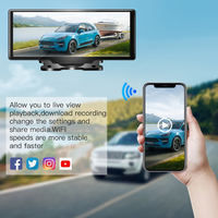 Monitor de Coche XYD de 10.26 Pulgadas con Pantalla Dividida Cuádruple, Grabadora de Video, Cámara de Visión Trasera, Android Universal, Gua 5W, USB, Tarjeta SD de 128G