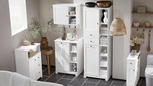 Combohome <span class=keywords><strong>Cesta</strong></span> de lavandería de bambú Gabinete de lavandería de <span class=keywords><strong>baño</strong></span> <span class=keywords><strong>con</strong></span> cesto inclinable - Product Image 6