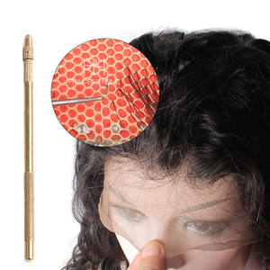 Herramientas para Extensiones de Cabello 4 Agujas de Tejer 1 Soporte de Cobre Ventilador y Ganchos de Ventilación para Hacer Pelucas - Product Image 5