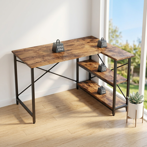 <span class=keywords><strong>Escritorio</strong></span> Modular en Forma de L Iyanen de Metal Curvo de 120 <span class=keywords><strong>cm</strong></span> para Deportes Electrónicos y Estudio en Casa, Requiere Ensamblaje - Product Image 5