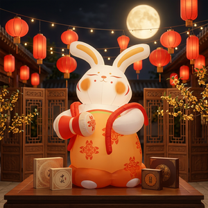 Linternas inflables de conejo <span class=keywords><strong>Luna</strong></span> Festival del medio otoño globo inflable de <span class=keywords><strong>luna</strong></span> de conejo - Product Image 1