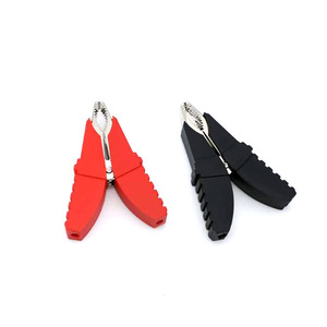Clipes de isolamento em forma de borboleta, multímetro de 65mm clipes de crocodilo vermelho e preto clipes de jacaré com dentes - Product Image 2