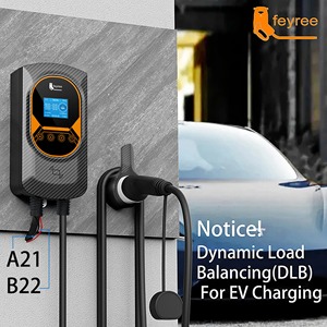 Station de recharge pour véhicule électrique Feyree Type 2 DLB 7kW, chargeur EV 264V 32A, borne de recharge murale EV monophasée avec bouton d'urgence pour usage domestique - Product Image 2