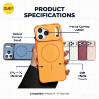 Coque 2-en-1 double teinte effet toucher peau Mag IP 17 Pro Max antichoc avec protection d'objectif, couleurs pastel variées, vente en gros pour les marchands d'accessoires à l'étranger