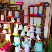 Mangeoire automatique pour volailles de qualité supérieure, en plastique durable, avec poignée de suspension pour kits de poulaillers de ferme et de jardin