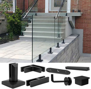 Rampe de pont de verre paysager Clôture de balcon en verre de villa Rampe de verre en aluminium à canal en <span class=keywords><strong>U</strong></span> pour balustrades et mains courantes - Product Image 4