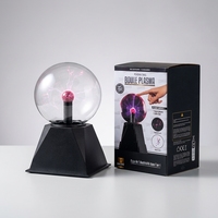 Lampe plasma sphérique à activation tactile, personnalisable, idéale pour les fêtes à thème, les cadeaux de Noël, la décoration de salon ou de comptoir.