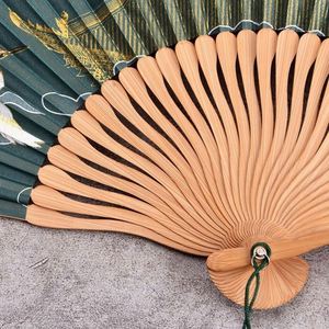 Classic Traditional Bamboo Handle <b>Mini</b> <b>Hand</b> Fan with Custom Printed Design for Promotion - Product Image 4
