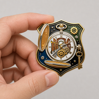 Broche personnalisée en émail motif citrouille, trou de serrure, cabane, forêt, renard pour costume, blazer, cadeau