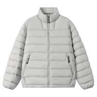 Veste d'hiver formelle en soie pour homme avec col mandarin, coutures invisibles, garde au chaud, design confortable avec fermeture éclair pour un usage décontracté