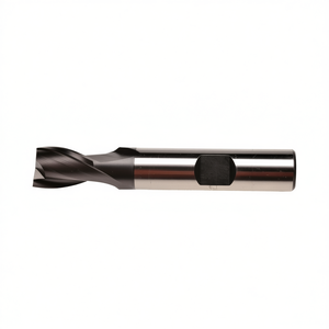 Ttake Hss Co <b>Cutter</b> Ta1414 TiAlN Coated 30 Degree Helix Short For Slots 2 Cutting <b>Edges</b> Weldon Shank - Product Image 2