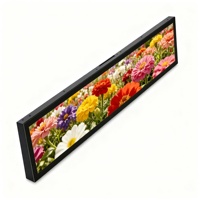 Moniteur LCD industriel ultra-large de 24 pouces, écran barre étiré haute résolution, WIFI, IA, publicité, animation, sans pilote