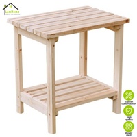 Table d'appoint pliable en bois de sapin massif de qualité supérieure, finition poncée professionnelle pour une décoration sophistiquée de la maison, du bureau ou de l'extérieur