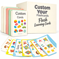 Cartes flash de vocabulaire en papier personnalisées OEM avec images et phrases pour l'apprentissage des langues, jouet éducatif et cadeau