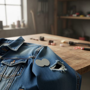 Patch ILAN 9.5X14cm Grigio Piombo per Riparazione Abbigliamento - Product Image 5