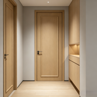 Portes intérieures en bois modernes peintes, résistantes à l'eau, style luxe léger, vente directe d'usine pour chambre, bureau à domicile, appartement