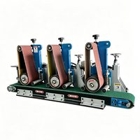 Energiesparende Drei-Kopf-Breitband-Schleifmaschine für Edelstahl- und Aluminiumplatten-Oberflächenbearbeitung