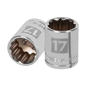 BOX 6 Douille 17 mm, 12 points, entraînement 3/8 po, TRUPER - Product Image 1