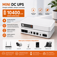 NIUNIU Portable DC UPS 12V 2A 10400mAh Pengisi Daya Baterai Mini dengan Perlindungan Petir untuk Ponsel & Lampu Strip LED