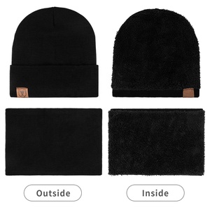 Ozero Nouveau style Vente en gros Bonnets en tricot tendance d'hiver <span class=keywords><strong>avec</strong></span> <span class=keywords><strong>gants</strong></span> et écharpe Ensemble 3 pièces pour adultes - Product Image 2