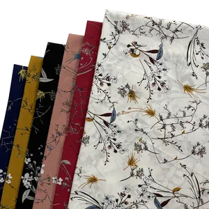 Tessuto di stampa di alta qualità tessuto di stampa floreale tessuto 100% poliestere per gonne e vestiti