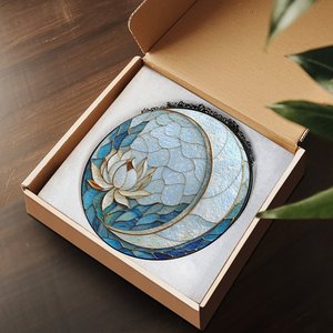 Attrape-rêves <span class=keywords><strong>amérindien</strong></span> en vitrail, pendentif attrape-soleil pour décoration culturelle - Product Image 4