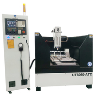 Machine de fraisage CNC à 3 axes 4040 6060 6090 Mini CNC en métal 3D Haute précision Moteur à engrenages Syntec 4,5 kW Lit en fonte unique