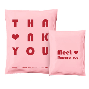 Bolsas de correo de ropa respetuosas con el medio ambiente con logotipo personalizado, bolsas de plástico de mensajería rosa para camisetas, sudaderas con capucha, calcetines, zapatos - Product Image 1