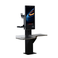Kiosque de commande en libre-service à écran tactile capacitif sur pied, 21,5/27 pouces, LED, système d'exploitation Android/Linux, stockage 8-64 Go