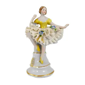 En gros En Céramique Blanche Danseur Figurines Table Statue