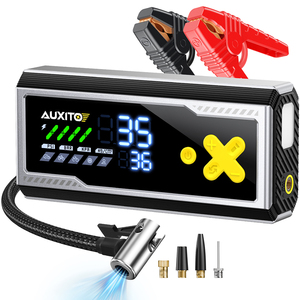 Démarreur de secours AUXITO 9000A avec compresseur d'air 160 PSI pour tous les véhicules essence/diesel 12L, gonfleur de pneus portable - Product Image 3